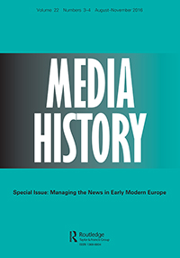 Cover image for Media History, Volume 22, Issue 3-4, 2016