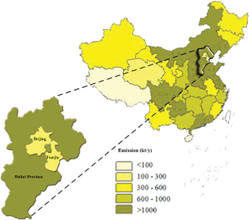 Figure 1. The Beijing–Tianjin–Hebei region of China.