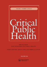 Cover image for Critical Public Health, Volume 27, Issue 3, 2017