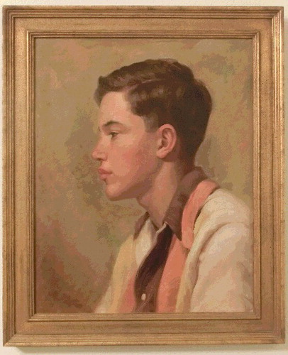 Figure 3. Bill Evitt in profile at about fourteen years old, painted by his mother, Elsa Evitt, around 1938. The image is reproduced with the approval of the Evitt family.