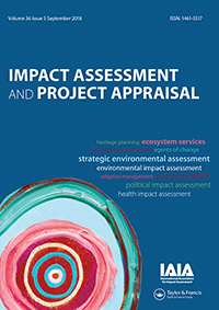 Cover image for Impact Assessment and Project Appraisal, Volume 36, Issue 5, 2018