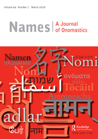 Cover image for Names, Volume 66, Issue 1, 2018