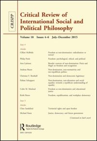 Cover image for Critical Review of International Social and Political Philosophy, Volume 20, Issue 6, 2017