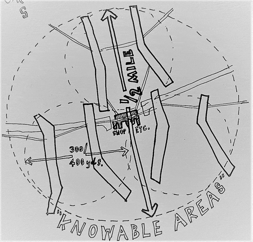 Figure 11. Robin Hood Gardens, Image for dimensions for a group. Sketch by Peter Smithson (1968), Smithson Family Collection.