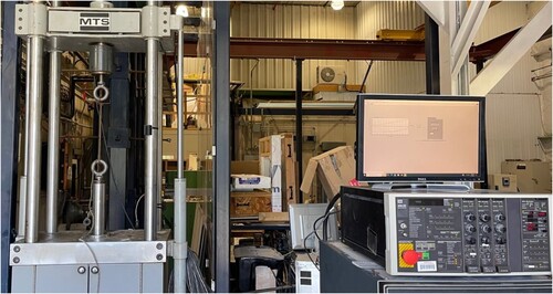 Figure 17. Tensile test setup.