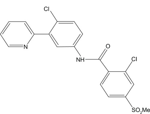 Figure 2 Chemical structure of vismodegib.Note: Structure of vismodegib is courtesy of Genentech.