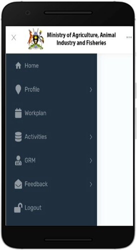 Figure 3. Field agents’ mobile phone-based interface.