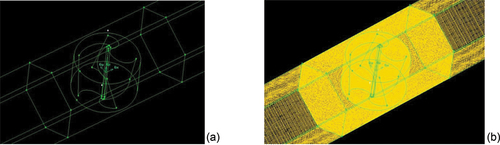 Figure 10. (a) Savonius 3D facet 3D model. (b) Savonius 3D meshing model.