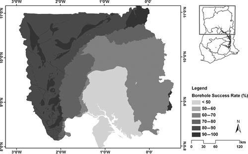 Fig. 5 Layer of borehole success rate.