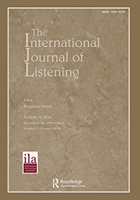 Cover image for International Journal of Listening, Volume 38, Issue 1, 2024