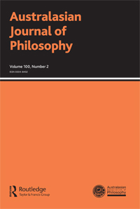 Cover image for Australasian Journal of Philosophy, Volume 100, Issue 2, 2022