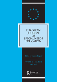 Cover image for European Journal of Special Needs Education, Volume 32, Issue 2, 2017
