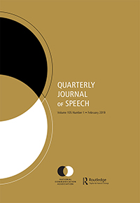 Cover image for Quarterly Journal of Speech, Volume 105, Issue 1, 2019