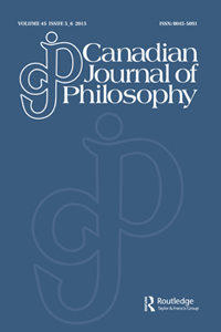 Cover image for Canadian Journal of Philosophy, Volume 45, Issue 5-6, 2015