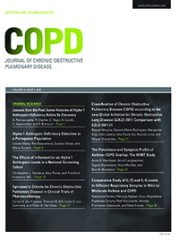 Cover image for COPD: Journal of Chronic Obstructive Pulmonary Disease, Volume 15, Issue 1, 2018