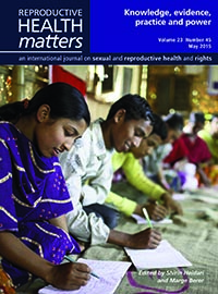 Cover image for Sexual and Reproductive Health Matters, Volume 23, Issue 45, 2015