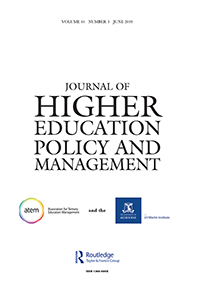 Cover image for Journal of Higher Education Policy and Management, Volume 41, Issue 3, 2019