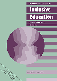 Cover image for International Journal of Inclusive Education, Volume 22, Issue 6, 2018