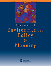 Cover image for Journal of Environmental Policy & Planning, Volume 17, Issue 4, 2015