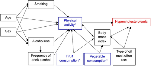 Figure 1 Framework of the effect of each factor on hypercholesterolemia.