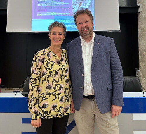 Figure 1. Laura and Gert after the public lecture on 7 October 2023.