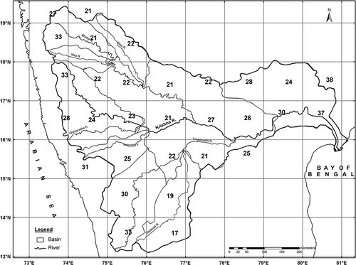 Fig. 8 One-day grid-cell PMP for the Krishna basin.