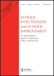 Cover image for School Effectiveness and School Improvement, Volume 26, Issue 1, 2015
