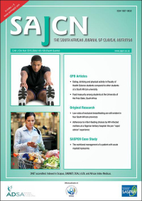 Cover image for South African Journal of Clinical Nutrition, Volume 34, Issue 1, 2021