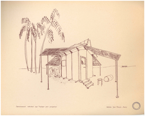Illustration 3. The modular building system in expedition-hut configuration. Copyright: Institute Francaise d’Architecture, Fonds Le Corbusier/Pictoright.