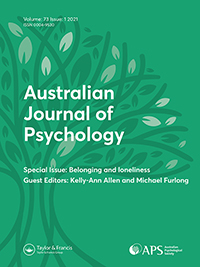 Cover image for Australian Journal of Psychology, Volume 73, Issue 1, 2021