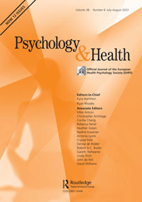 Cover image for Psychology & Health, Volume 38, Issue 8, 2023