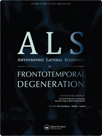 Cover image for Amyotrophic Lateral Sclerosis and Frontotemporal Degeneration, Volume 18, Issue 3-4, 2017