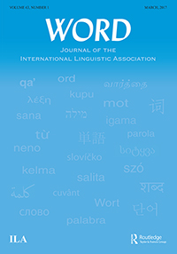 Cover image for WORD, Volume 63, Issue 1, 2017
