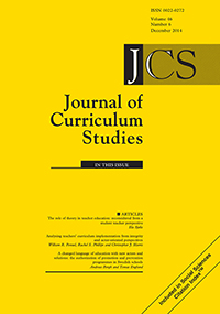 Cover image for Journal of Curriculum Studies, Volume 46, Issue 6, 2014