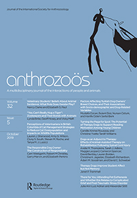 Cover image for Anthrozoös, Volume 32, Issue 5, 2019