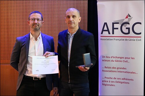 Jean-Marie Brito (right) receiving the AFGC Prize and Medal from Renaud Leconte (Chairman of the Scientific and Technical Committee of AFGC)