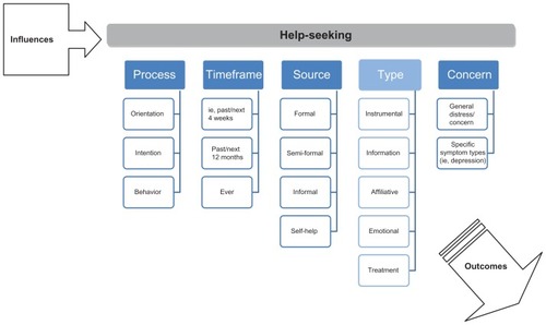 Figure 2 Help-seeking measurement framework.