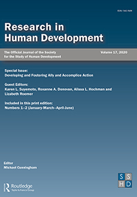 Cover image for Research in Human Development, Volume 18, Issue 1-2, 2021