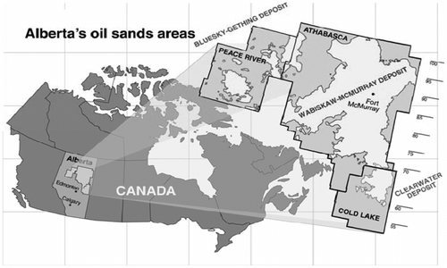 Figure 2 Oil sands areas (Source: Energy Resources Conservation Board 2009, with permission).