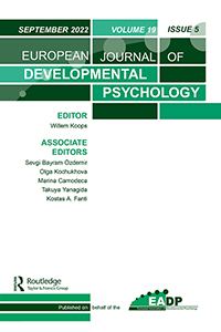 Cover image for European Journal of Developmental Psychology, Volume 19, Issue 5, 2022