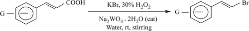 Scheme 1.  “On-water’’ synthesis of E-vinyl bromides from β-aryl-α, β-eneoic acids.