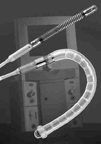 Figure 1.  Impella assist device for left (upper) and right (lower) ventricular support. (With permission from AbioMed)