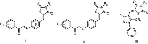 Figure 1. The structures of compounds I, II and III.