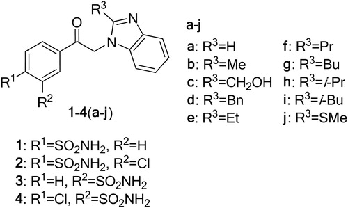 Figure 2. The structure of N-alkylated benzimidazole derivatives.