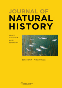 Cover image for Journal of Natural History, Volume 51, Issue 27-28, 2017