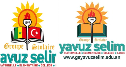 Figure 1. Before and after: the removal of the Turkish flag from the Yavuz Selim school logo.Source: www.gsyavuzselim.edu.sn, last consulted March 2017. The Yavuz Selim schools have been closed since then.