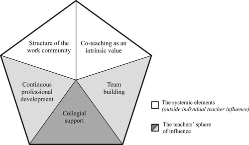 Figure 2. Educators’ perceptions of the features of co-teaching.