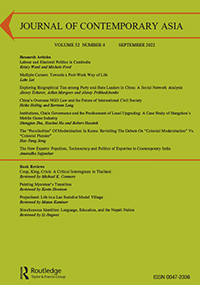 Cover image for Journal of Contemporary Asia, Volume 52, Issue 4, 2022
