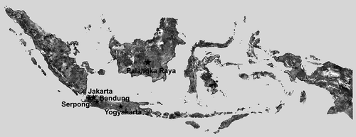 Map of sampling sites.