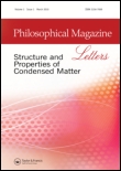 Cover image for Philosophical Magazine Letters, Volume 89, Issue 2, 2009